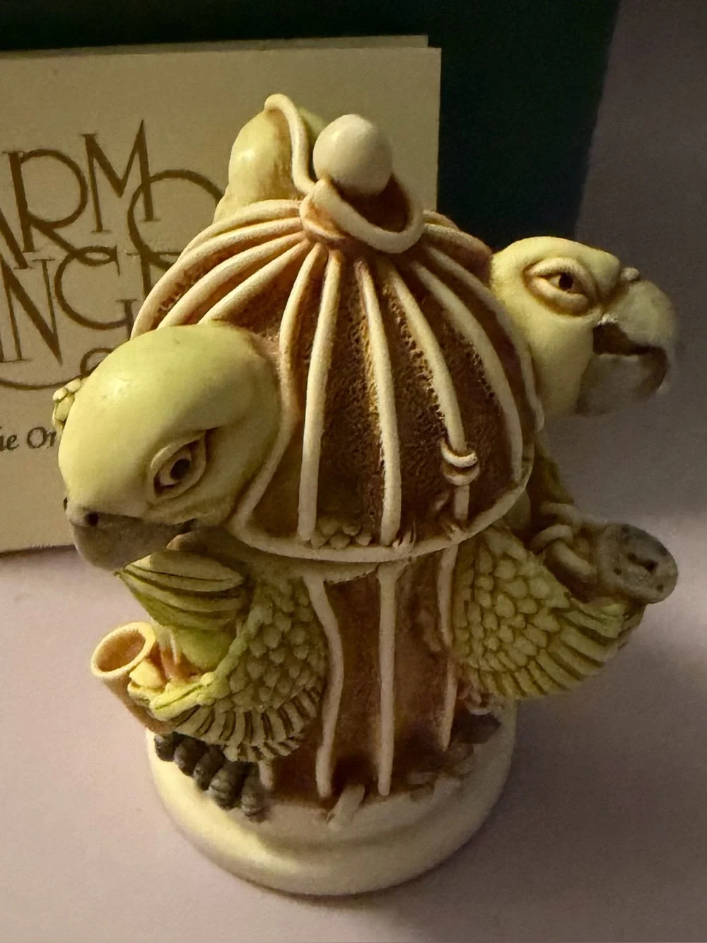 Harmony Kingdom parrots the great escape  Figurine in Cream and Brown